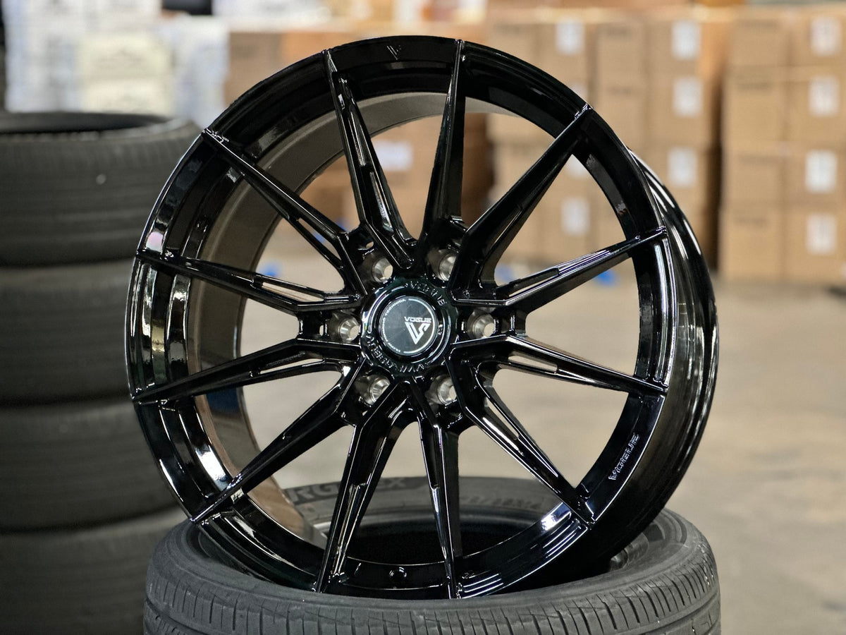 New 20X9 ET15 Vogue F06 Rim (4 wheel) Gloss Black 6X139.7