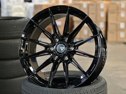New 20X9 ET15 Vogue F06 Rim (4 wheel) Gloss Black 6X139.7