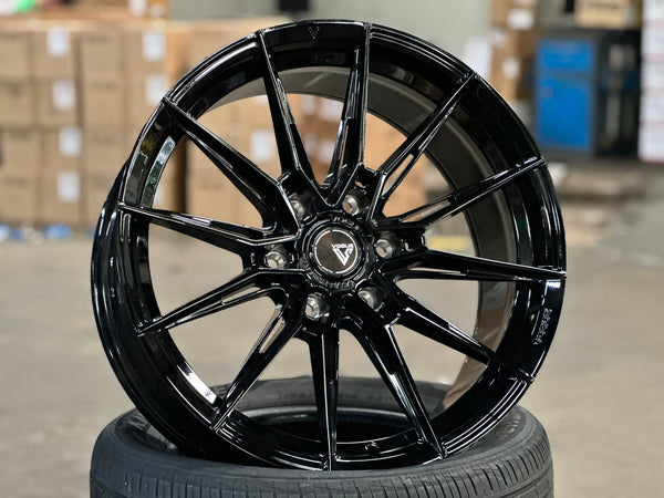 New 20X9 ET15 Vogue F06 Rim (4 wheel) Gloss Black 6X139.7
