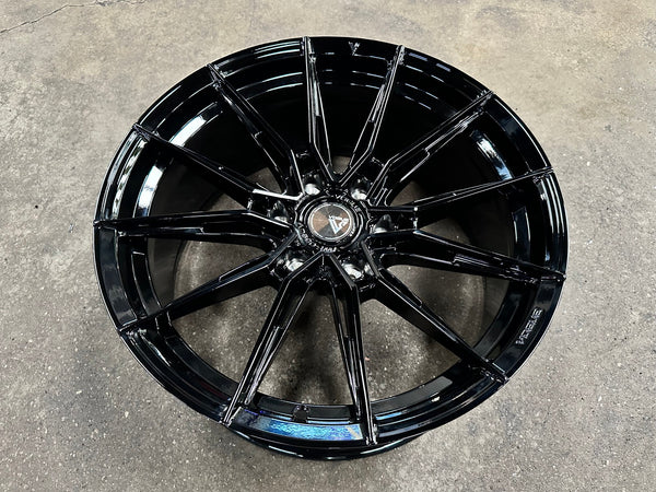 New 20X9 ET15 Vogue F06 Rim (4 wheel) Gloss Black 6X139.7