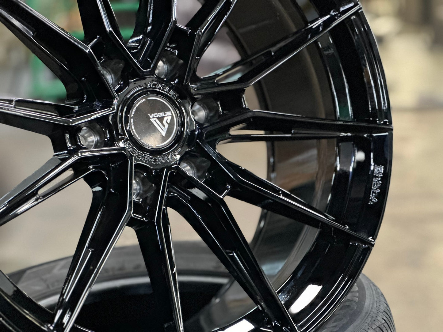 New 20X9 ET15 Vogue F06 Rim (4 wheel) Gloss Black 6X139.7