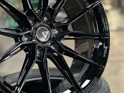 New 20X9 ET15 Vogue F06 Rim (4 wheel) Gloss Black 6X139.7