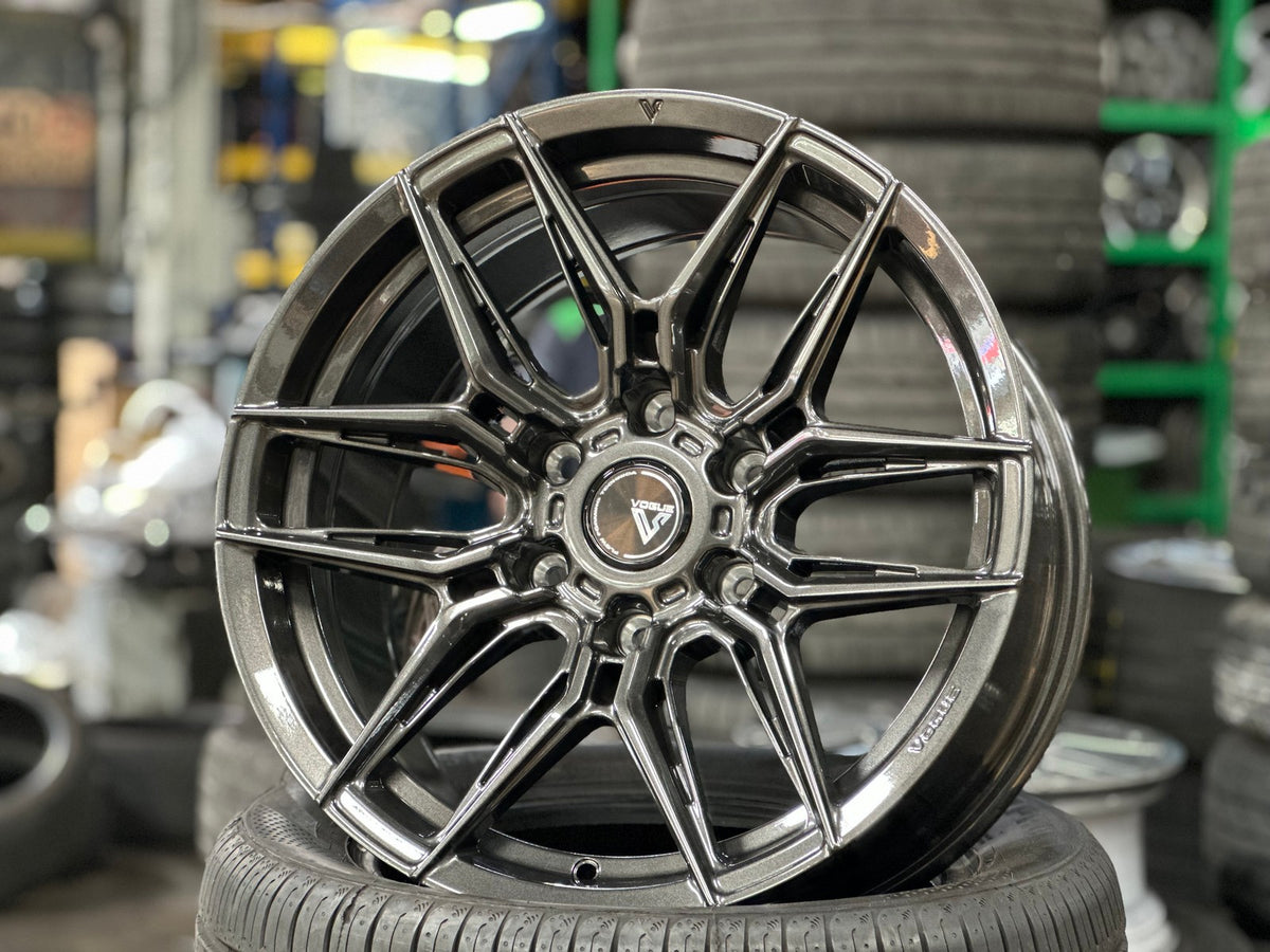 New 18X9 ET15 Vogue F07 Rim (4 wheel) Gloss Gunmetal 6X139.7