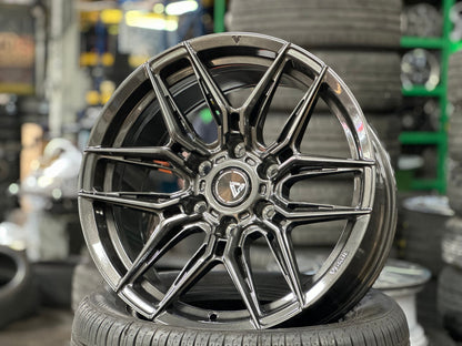 New 18X9 ET15 Vogue F07 Rim (4 wheel) Gloss Gunmetal 6X139.7