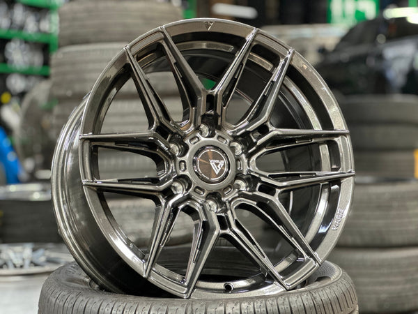 New 18X9 ET15 Vogue F07 Rim (4 wheel) Gloss Gunmetal 6X139.7