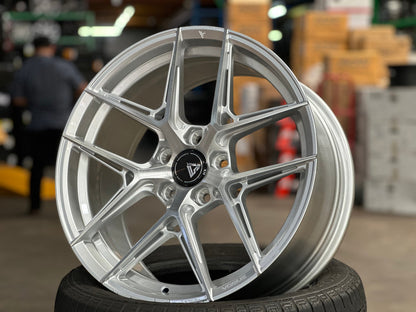 New 18X8.5 ET42 Vogue F08 Rim (4 wheel) Gloss Silver 5X112