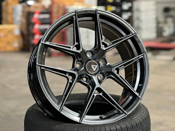 New 18X8.5 ET42 Vogue F08 Rim (4 wheel) Hyper Black 5X112