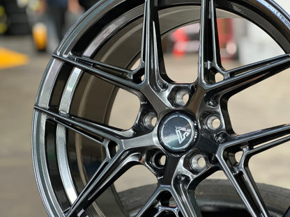 New 18X8.5 ET42 Vogue F08 Rim (4 wheel) Hyper Black 5X114.3