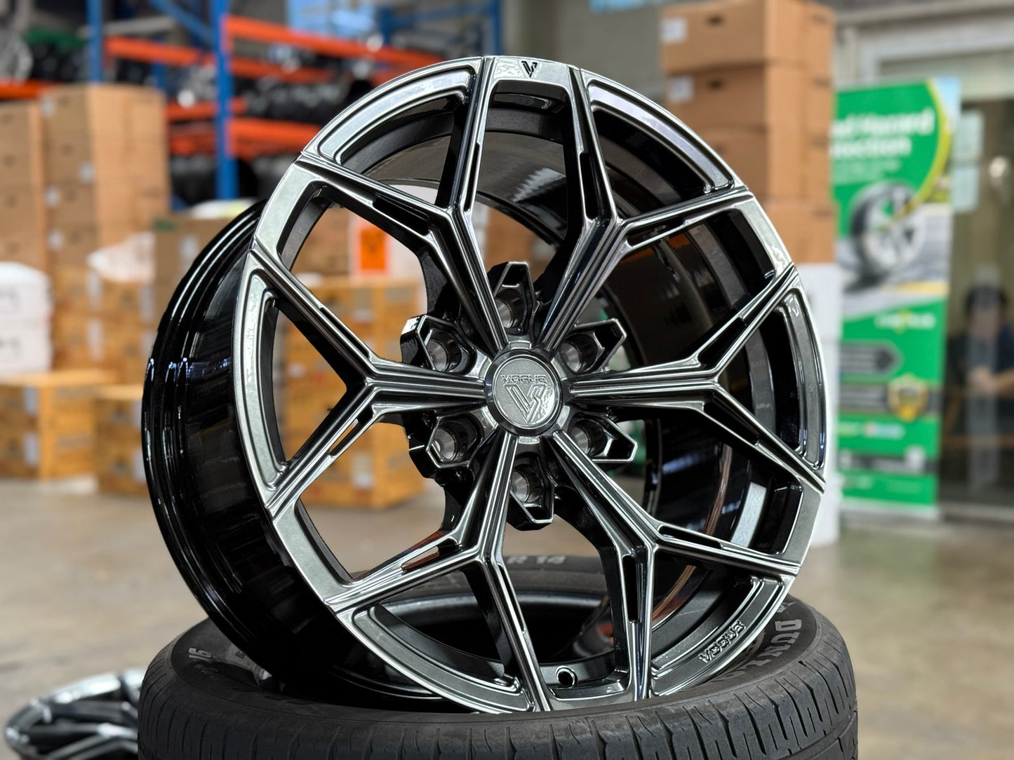 New 18X9 ET15 Vogue VWF10 SUV Rim (4 wheel) Hyper Black 6X139.7