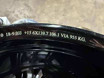 New 18X9 ET15 Vogue VWF10 SUV Rim (4 wheel) Hyper Black 6X139.7