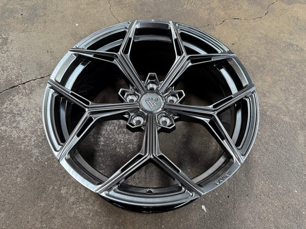 New 19X8.5 ET30 Vogue VWF 128 Rim (4 wheel) Hyper Black 5X112