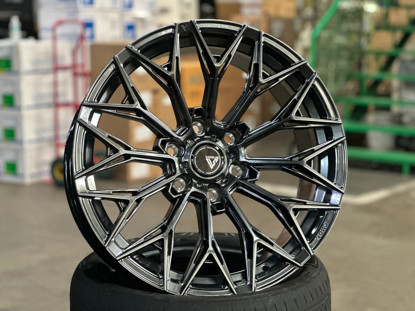 New 20X9 ET15 Vogue VWF13 SUV Rim (4 wheel) Hyper Black 6X139.7