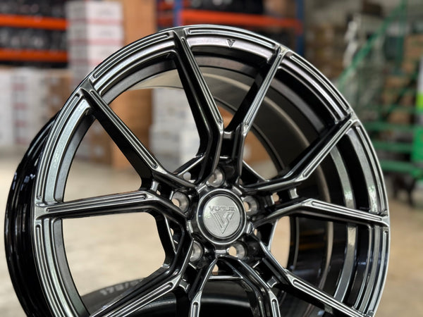 New 18X8.5 ET40 Vogue VWF168 Rim (4 wheel) Hyper Black 5X114.3