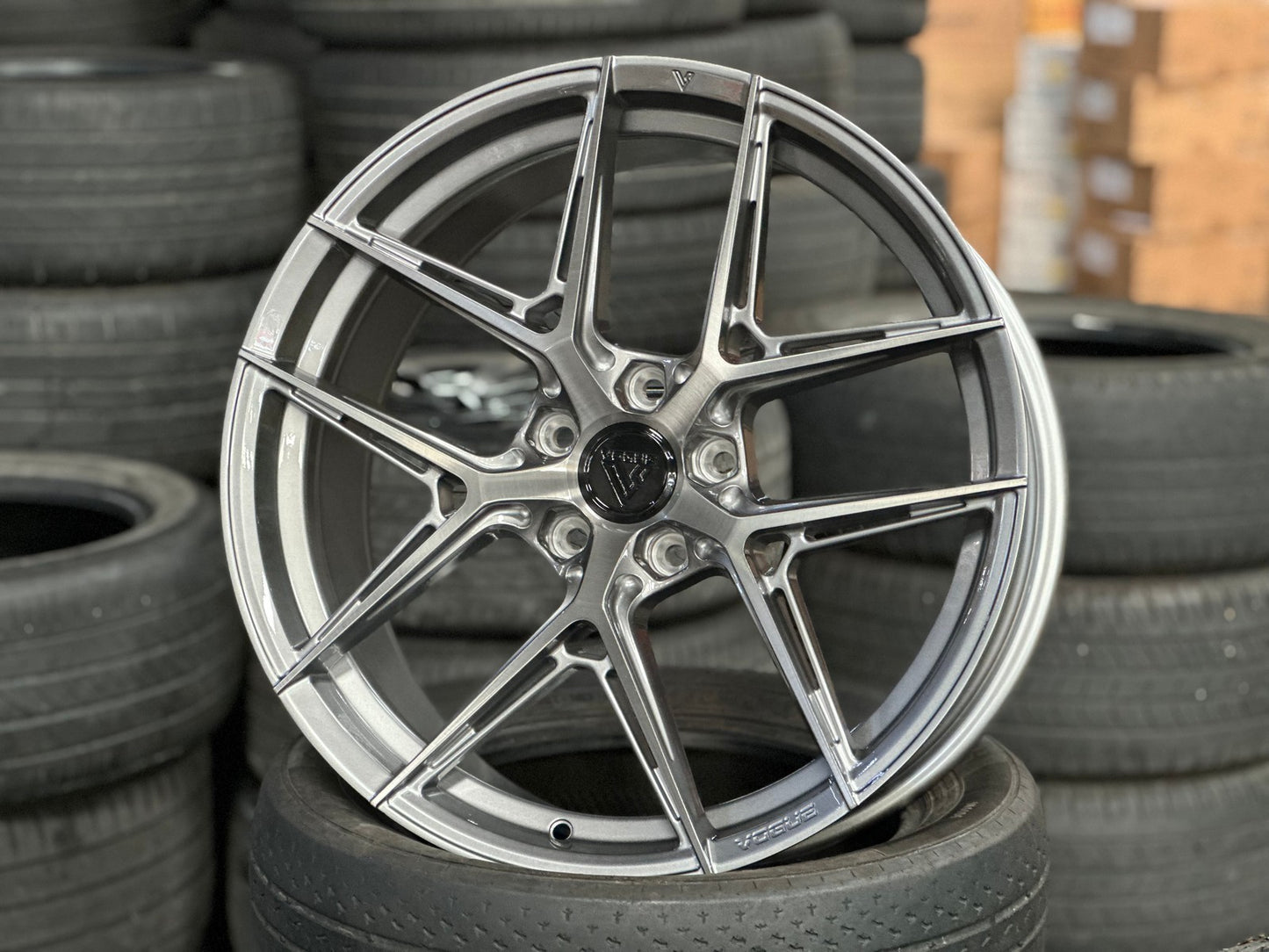 New 20X9 ET38 Vogue VWF19 Rim (4 wheel) Gloss Silver 5X120