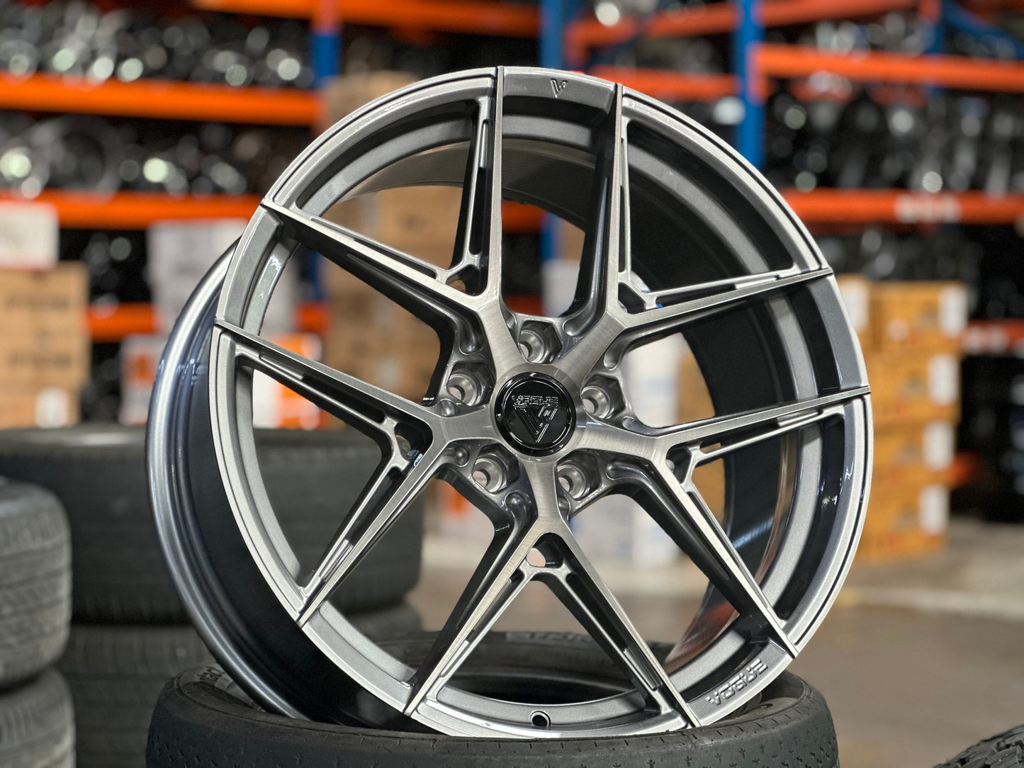 New 20X9 ET38 Vogue VWF19 Rim (4 wheel) Gloss Silver 5X120