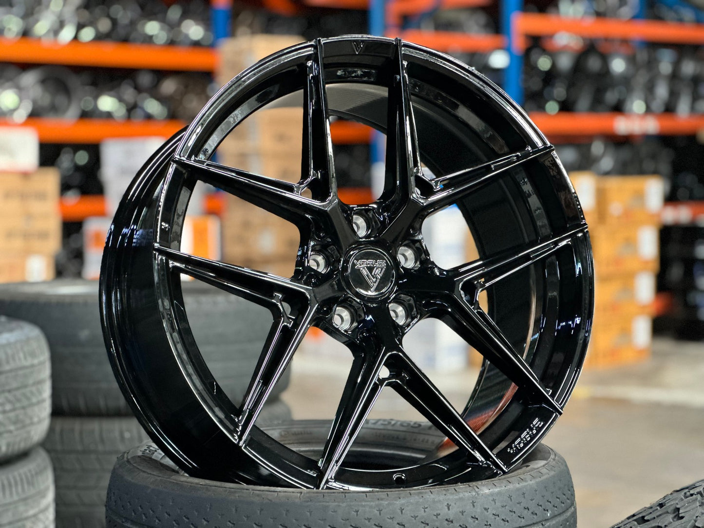 New 20X9 ET38 Vogue VWF19 Rim (4 wheel) Gloss Black 5X120
