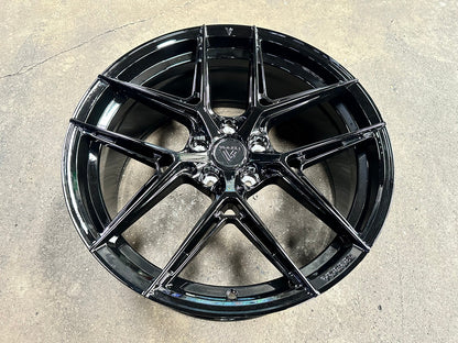 New 20X9 ET38 Vogue VWF19 Rim (4 wheel) Gloss Black 5X120