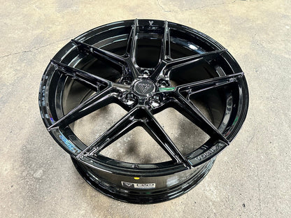New 20X9 ET38 Vogue VWF19 Rim (4 wheel) Gloss Black 5X120