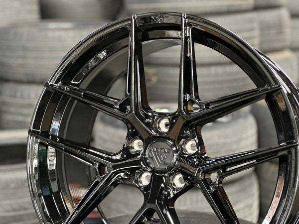 New 20X9 ET38 Vogue VWF19 Rim (4 wheel) Gloss Black 5X120