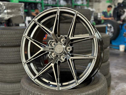 New 18X8.5 ET35 Vogue VWF218 Rim (4 wheel) Hyper Black 5X112