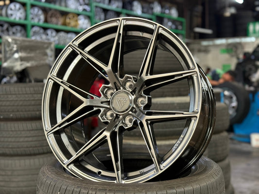 New 18X8.5 ET35 Vogue VWF218 Rim (4 wheel) Hyper Black 5X114.3