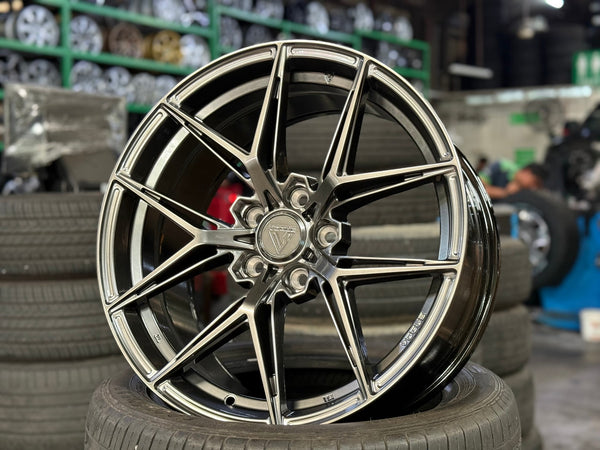 New 18X8.5 ET35 Vogue VWF218 Rim (4 wheel) Hyper Black 5X114.3