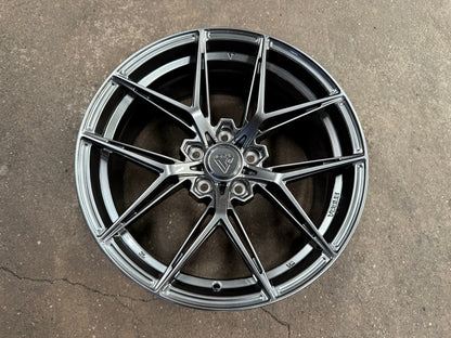 New 18X8.5 ET35 Vogue VWF218 Rim (4 wheel) Hyper Black 5X114.3