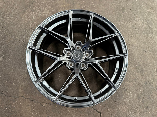New 18X8.5 ET35 Vogue VWF218 Rim (4 wheel) Hyper Black 5X114.3