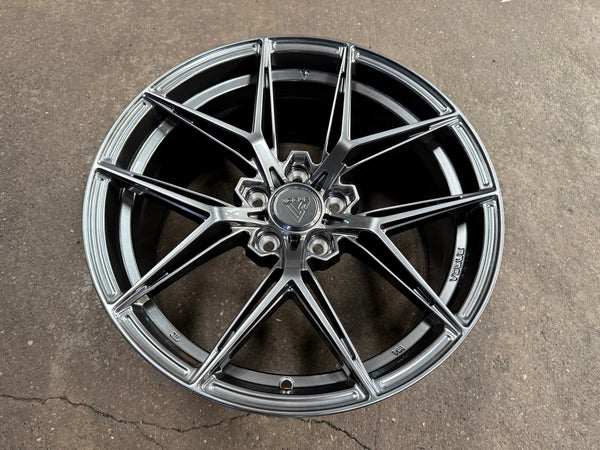 New 18X8.5 ET35 Vogue VWF218 Rim (4 wheel) Hyper Black 5X114.3