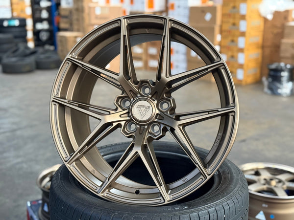 New 18X8.5 ET35 Vogue VWF218 Rim (4 wheel) Matt Bronze 5X114.3