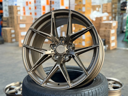 New 18X8.5 ET35 Vogue VWF218 Rim (4 wheel) Matt Bronze 5X112
