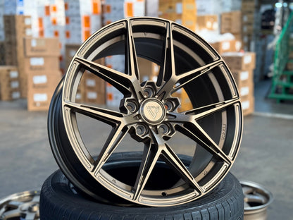 New 18X8.5 ET35 Vogue VWF218 Rim (4 wheel) Matt Bronze 5X112
