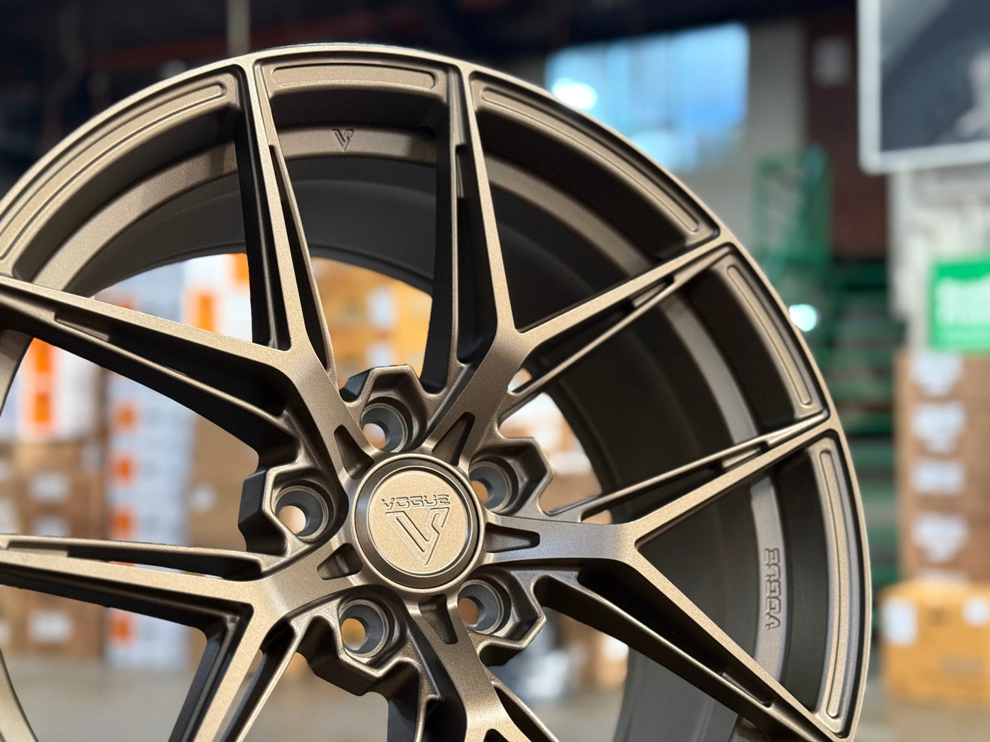 New 18X8.5 ET35 Vogue VWF218 Rim (4 wheel) Matt Bronze 5X114.3