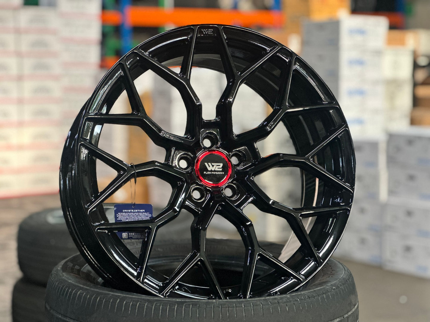 New 18X8 ET35 W2 Rim (4 wheel) Gloss Black 5X100