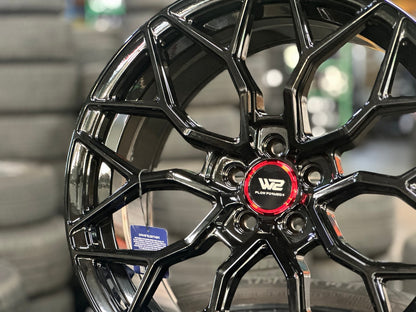 New 18X8 ET35 W2 Rim (4 wheel) Gloss Black 5X100