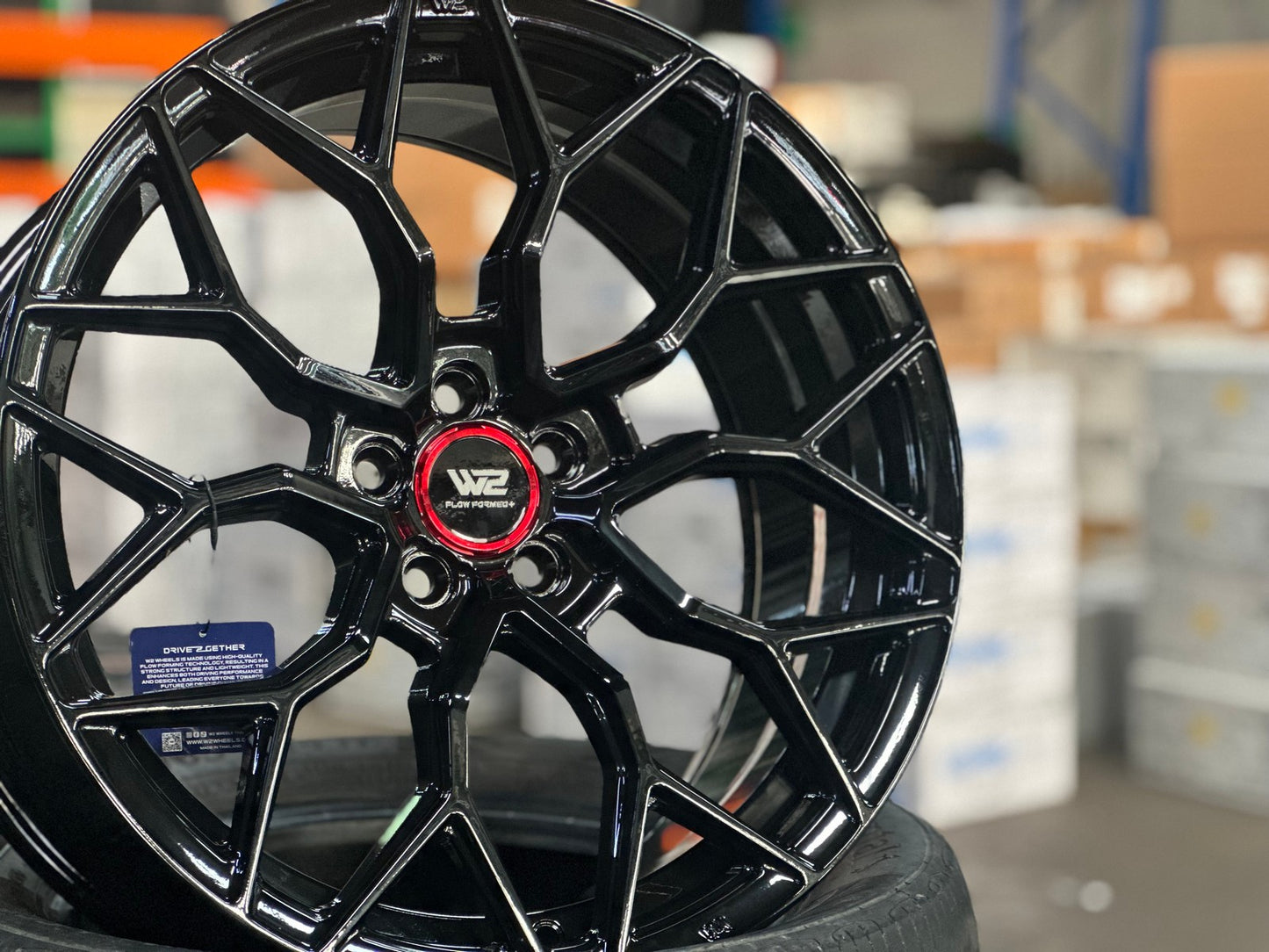 New 18X8 ET35 W2 Rim (4 wheel) Gloss Black 5X100