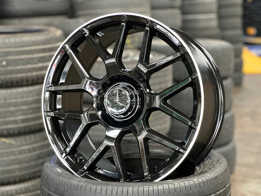 New 18X8 ET42 Mercedes AMG Design Rim (4 wheel) Gloss Black 5X112