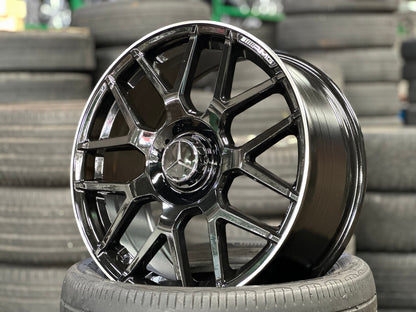New 18X8 ET42 Mercedes AMG Design Rim (4 wheel) Gloss Black 5X112