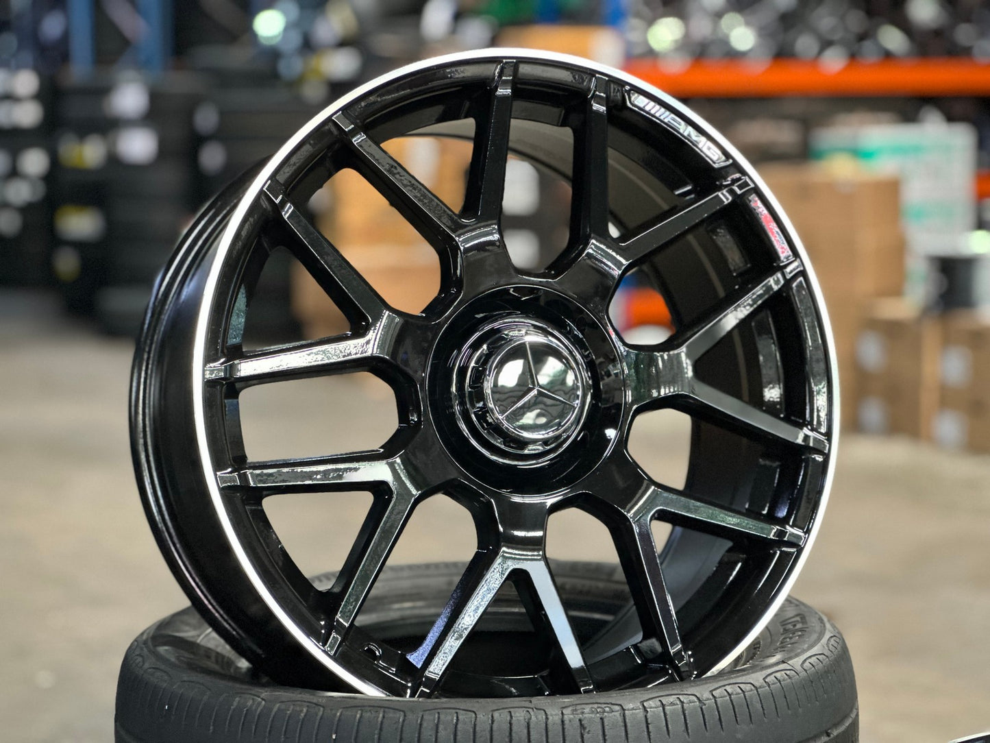 New 18X8 ET42 Mercedes AMG Design Rim (4 wheel) Gloss Black 5X112