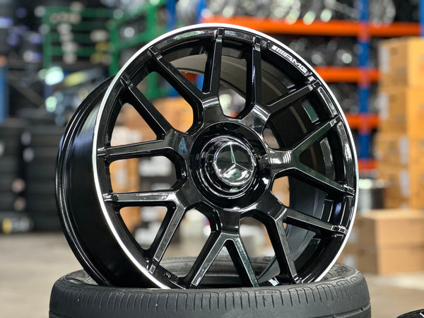 New 18X8 ET42 Mercedes AMG Design Rim (4 wheel) Gloss Black 5X112