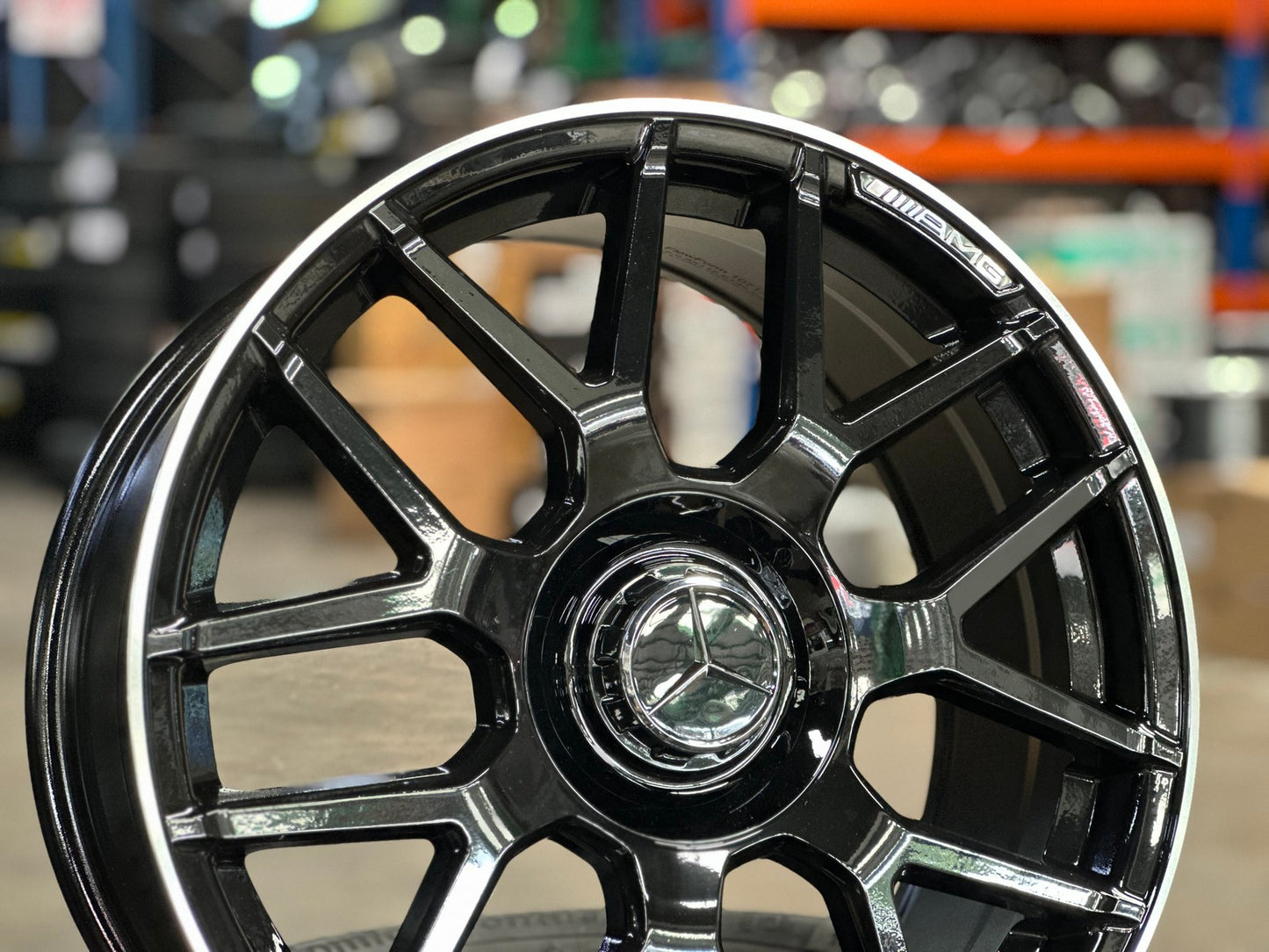 New 18X8 ET42 Mercedes AMG Design Rim (4 wheel) Gloss Black 5X112