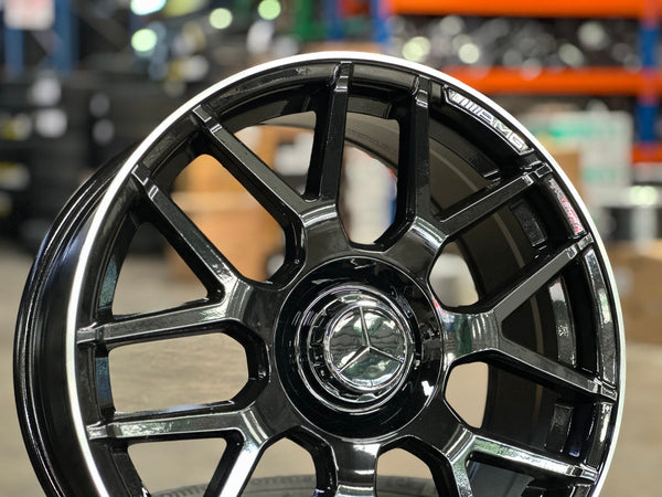 New 18X8 ET42 Mercedes AMG Design Rim (4 wheel) Gloss Black 5X112