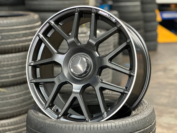 New 18X8 ET42 Mercedes AMG Design Rim (4 wheel) Matt Black 5X112