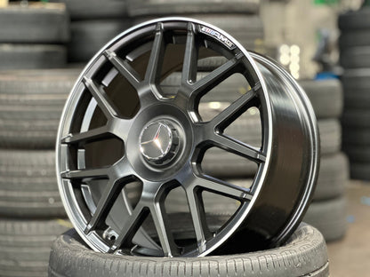 New 18X8 ET42 Mercedes AMG Design Rim (4 wheel) Matt Black 5X112
