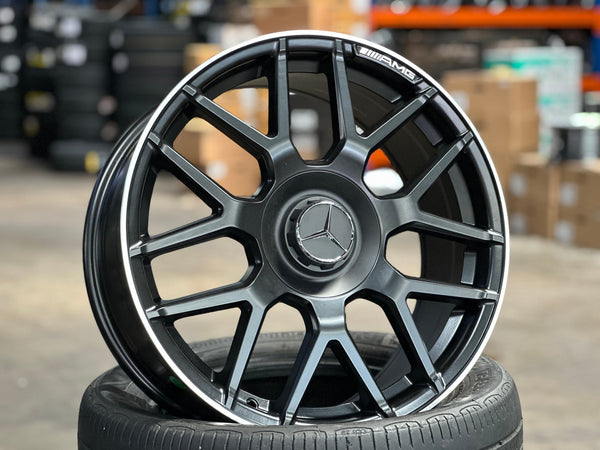New 18X8 ET42 Mercedes AMG Design Rim (4 wheel) Matt Black 5X112