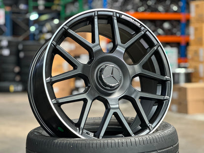 New 18X8 ET42 Mercedes AMG Design Rim (4 wheel) Matt Black 5X112