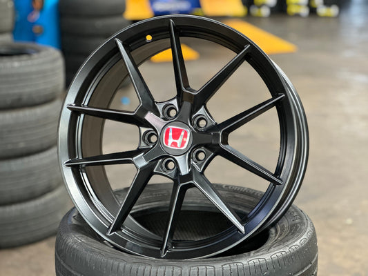 New 18X8 ET43 Civic HRV CRV Type R FL5 Design Rim (4 wheel) Matt Black 5X114.3