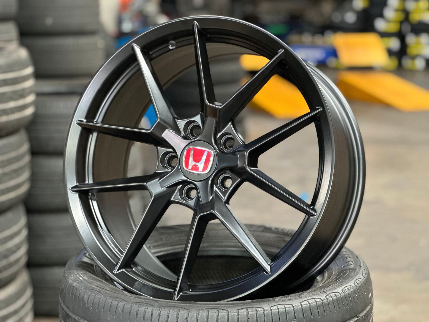 New 18X8 ET43 Civic HRV CRV Type R FL5 Design Rim (4 wheel) Matt Black 5X114.3
