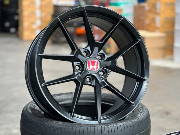 New 18X8 ET43 Civic HRV CRV Type R FL5 Design Rim (4 wheel) Matt Black 5X114.3