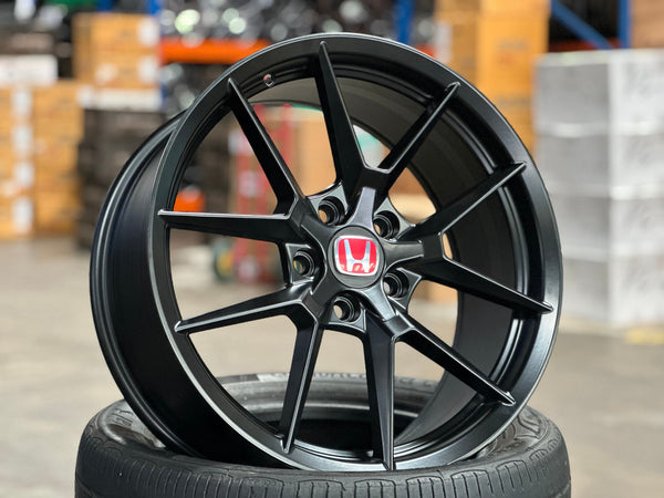 New 18X8 ET43 Civic HRV CRV Type R FL5 Design Rim (4 wheel) Matt Black 5X114.3